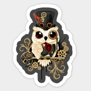 Steampunk owl Sticker