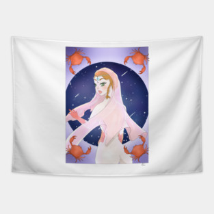 Cancer Zodiac Sign Tapestry