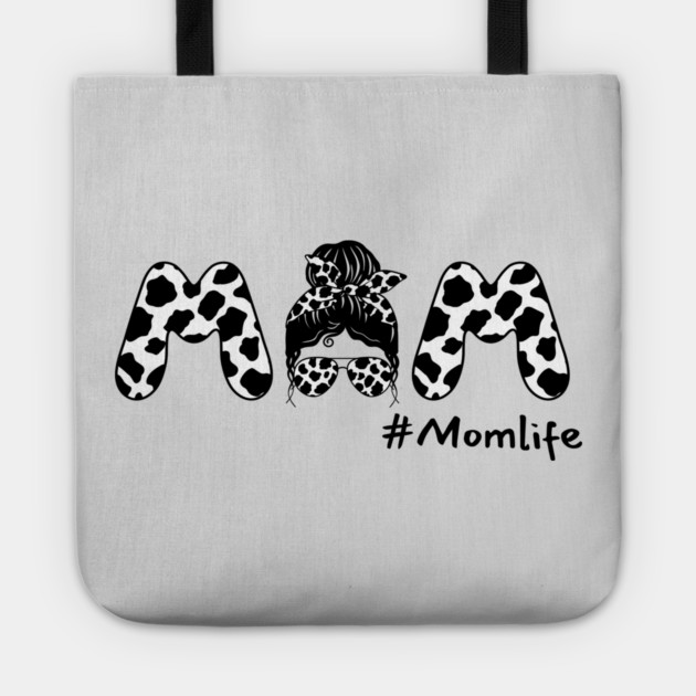 Cow Mom Messy Bun Tote by The WYLD Tribe