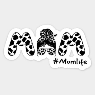 Cow Mom Messy Bun Magnet