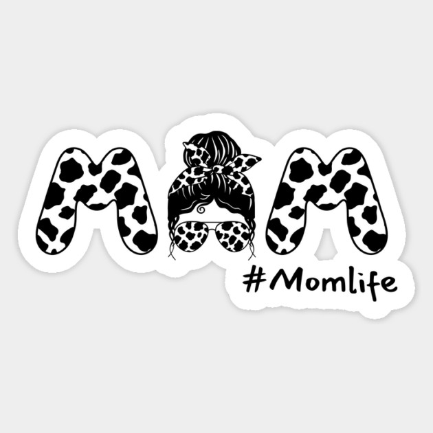 Cow Mom Messy Bun Magnet by The WYLD Tribe