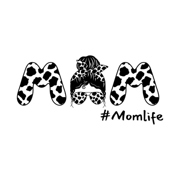 Cow Mom Messy Bun by The WYLD Tribe