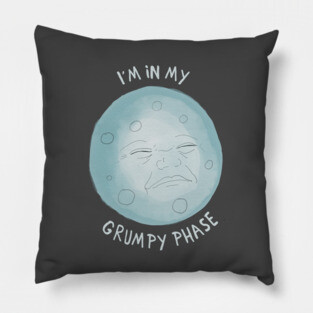 Grumpy Phase of the Moon Pillow