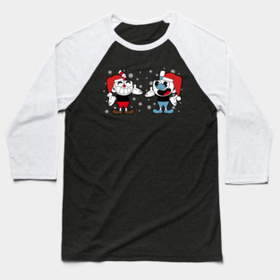 Cuphead and Mugman Merry Christmas! Baseball T-Shirt
