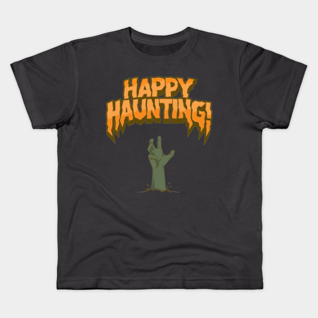 Happy Haunting, Zombie! Kids T-Shirt by Prinyos