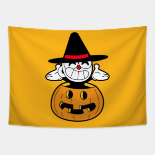 Cuphead Halloween Tapestry