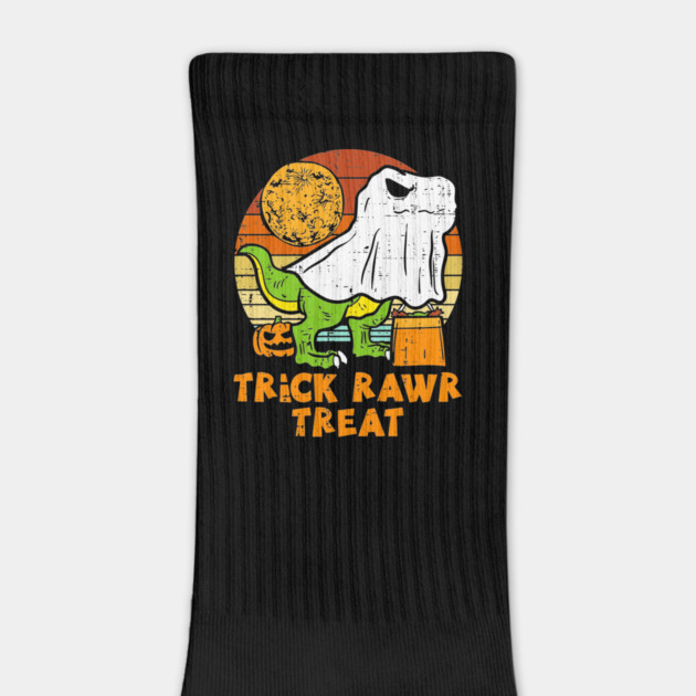 Trick Rawr Treat Dinosaur Ghost T-rex Halloween by The WYLD Tribe