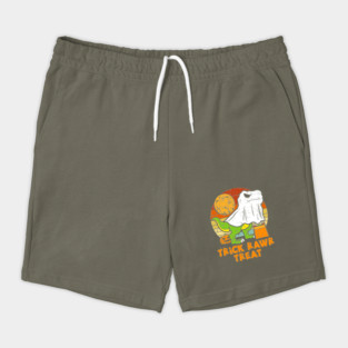 Trick Rawr Treat Dinosaur Ghost T-rex Halloween Shorts