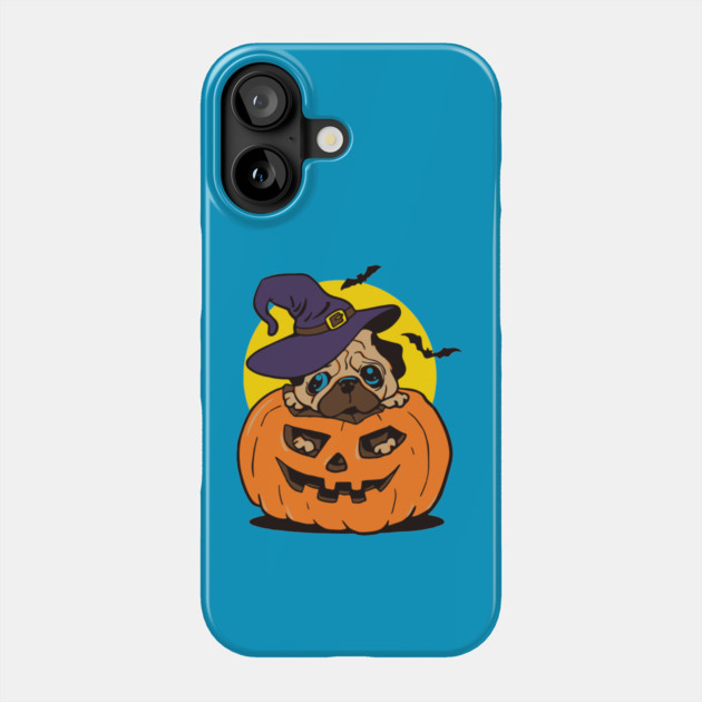 Pugkin Pug Dog Pumpkin Halloween Phone Case by The WYLD Tribe