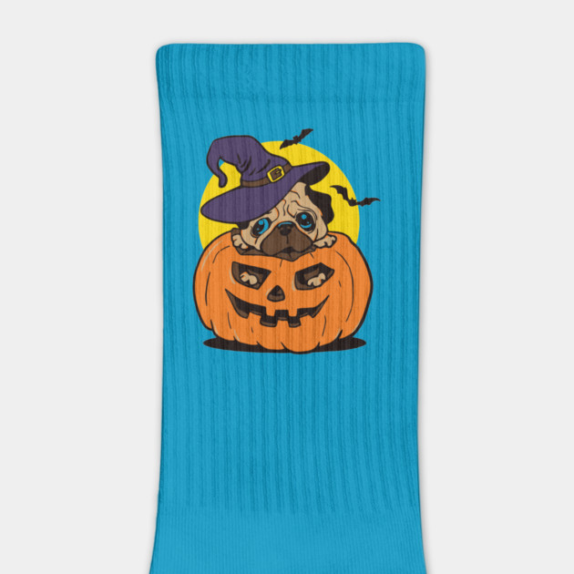 Pugkin Pug Dog Pumpkin Halloween by The WYLD Tribe