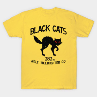 Black Cats - 282nd ASLT Helicopter Co Vintage Emblem T-Shirt