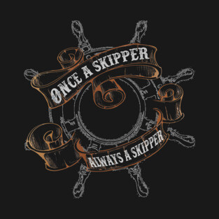 Once A Skipper (woodcut wheel) T-Shirt