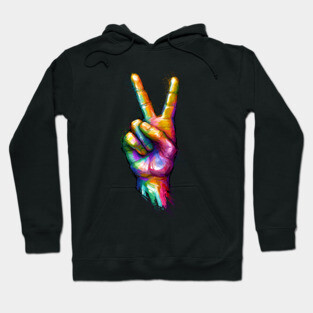 V-Sign: Hand Gesture for Peace or Victory Hoodie