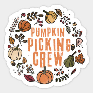Pumpkin Picking Crew Halloween Magnet