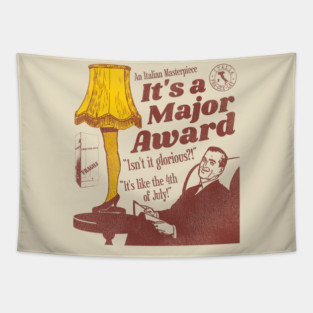 A MAJOR AWARD! A Christmas Story Leg Lamp Tapestry