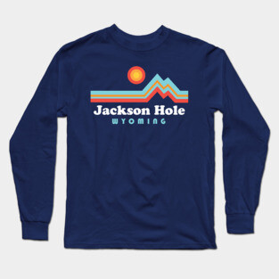 Jackson Hole Wyoming Vintage Mountains Grand Tetons Long Sleeve T-Shirt