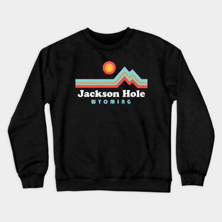 Jackson Hole Wyoming Vintage Mountains Grand Tetons Crewneck Sweatshirt