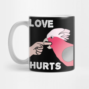 Love Hurts Rose-breasted Galah Cockatoo Parrot Biting Mug