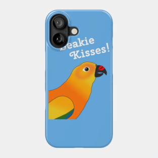 Beakie Kisses Sun Conure Parrot Phone Case