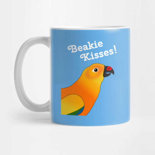 Beakie Kisses Sun Conure Parrot by Einstein Parrot