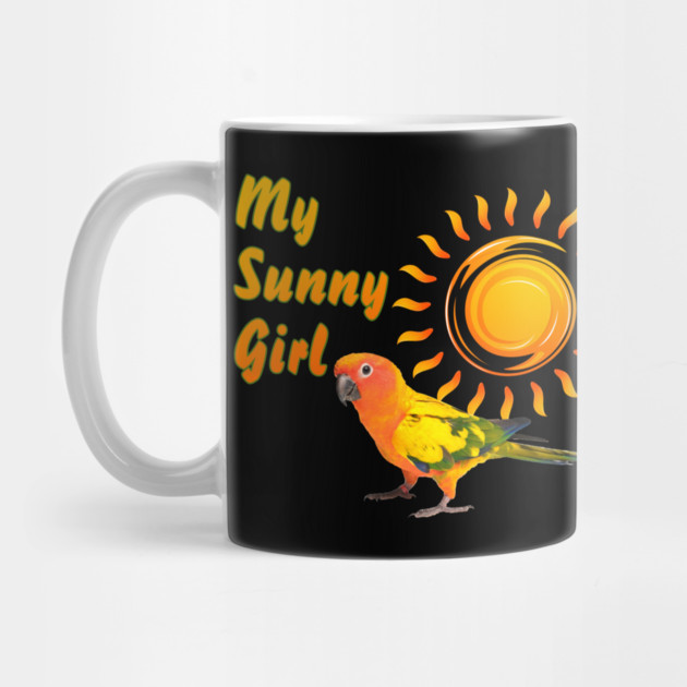 Sun Conure Parrot Sunny Sunshine Girl by Einstein Parrot