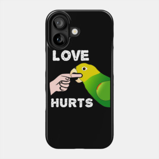 Love Hurts Double Yellow Headed Amazon Parrot Phone Case