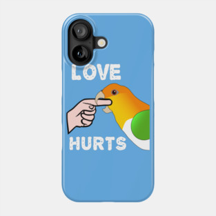 White Bellied Caique Parrot - Love Hurts Biting Phone Case