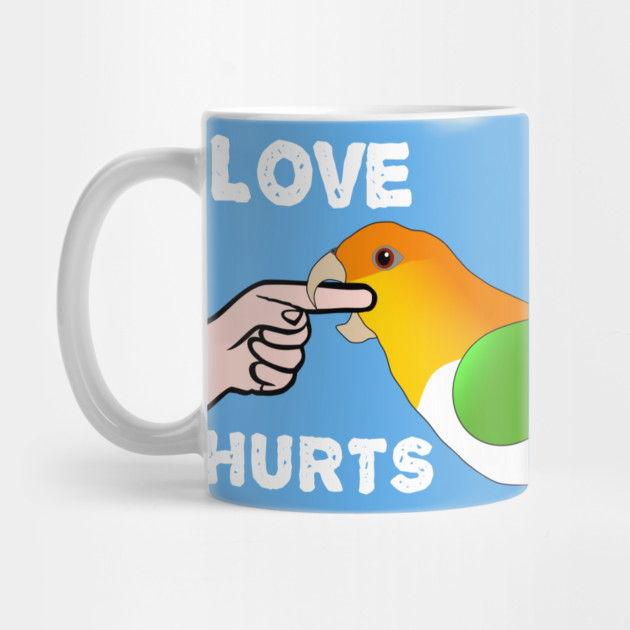 White Bellied Caique Parrot - Love Hurts Biting by Einstein Parrot