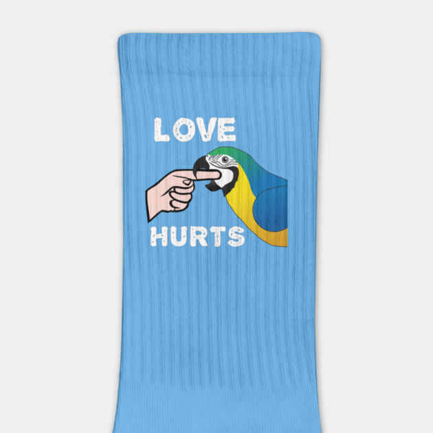 Love Hurts Blue and Gold Macaw Parrot biting by Einstein Parrot