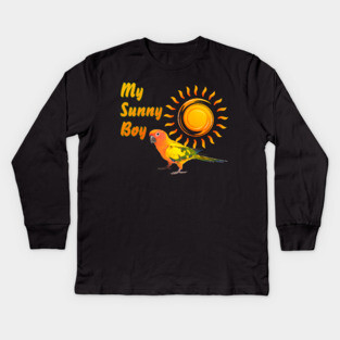 Sun Conure Parrot Sunny Sunshine Boy Kids Long Sleeve T-Shirt
