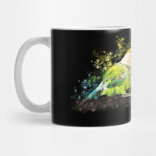 Lovebird parrot, pair of birds, watercolor Love Bird Mug