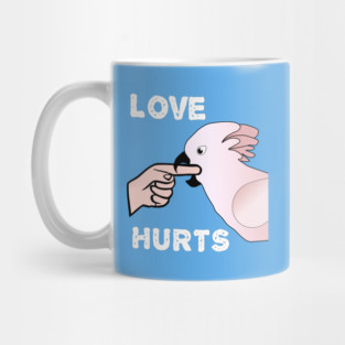 Love Hurts Moluccan Cockatoo Parrot Biting Mug