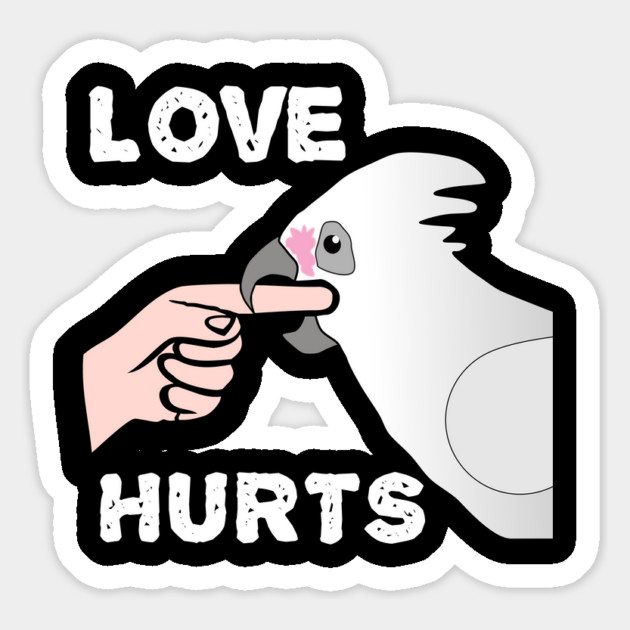 Bare-eyed Goffin Cockatoo Love Hurts Magnet by Einstein Parrot