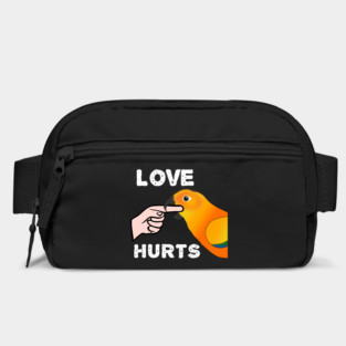 Love Hurts Sun Conure Parrot Biting Bag