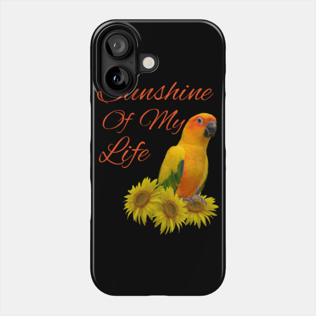 Sun Conure Parrot Sunshine Sunflower Phone Case by Einstein Parrot