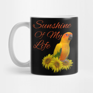 Sun Conure Parrot Sunshine Sunflower Mug