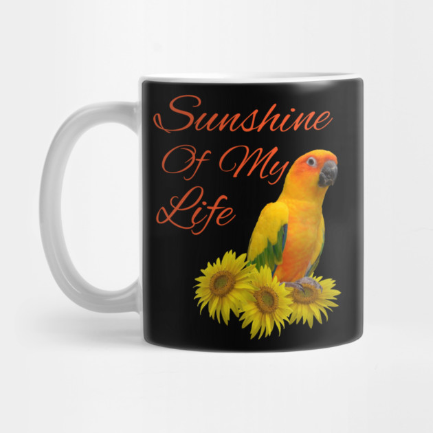 Sun Conure Parrot Sunshine Sunflower by Einstein Parrot