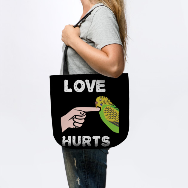 Love Hurts Budgie Parakeet Parrot Biting by Einstein Parrot