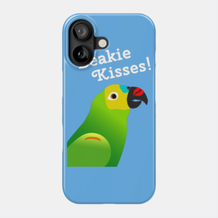 Beakie Kisses Blue Front Amazon Parrot Cute Phone Case