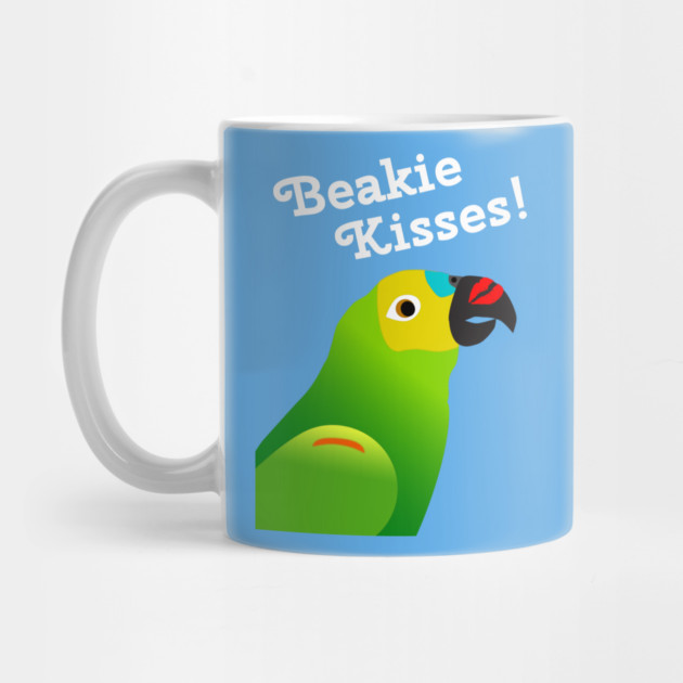 Beakie Kisses Blue Front Amazon Parrot Cute by Einstein Parrot