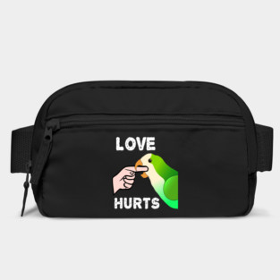 Love Hurts Quaker Parrot Biting Bag