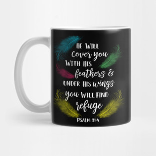 Cover You With His Feathers Psalm 91:4 Parrot bird Mug