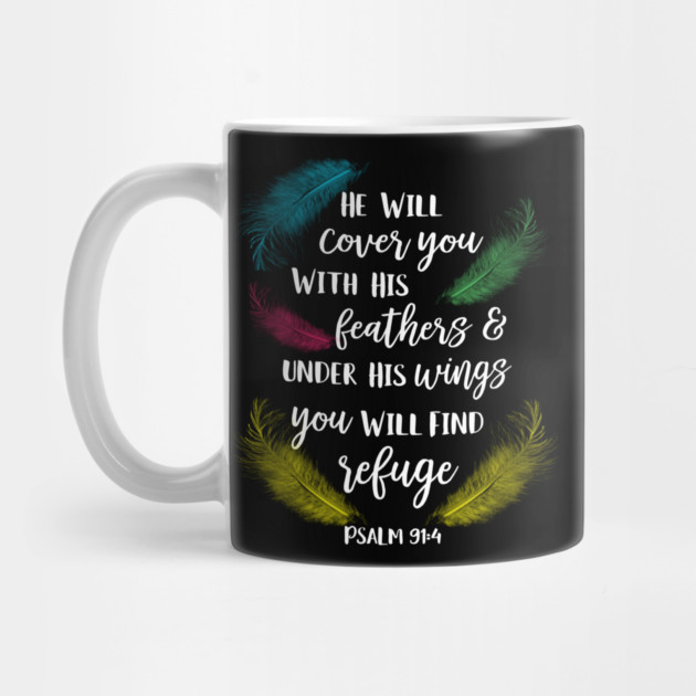 Cover You With His Feathers Psalm 91:4 Parrot bird by Einstein Parrot