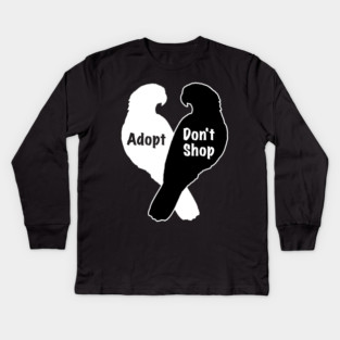 Parrot Rescue Adoption Don't Shop Kids Long Sleeve T-Shirt
