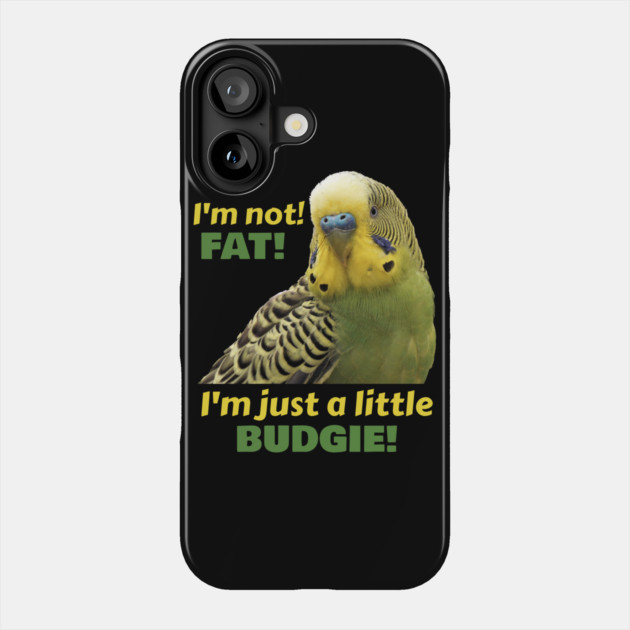 Fat Budgie Parakeet Parrot Phone Case by Einstein Parrot