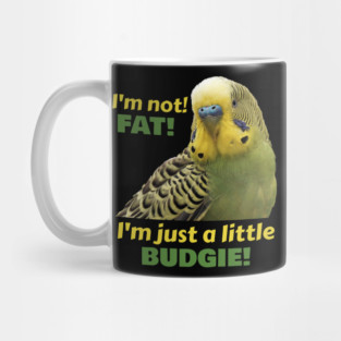 Fat Budgie Parakeet Parrot Mug