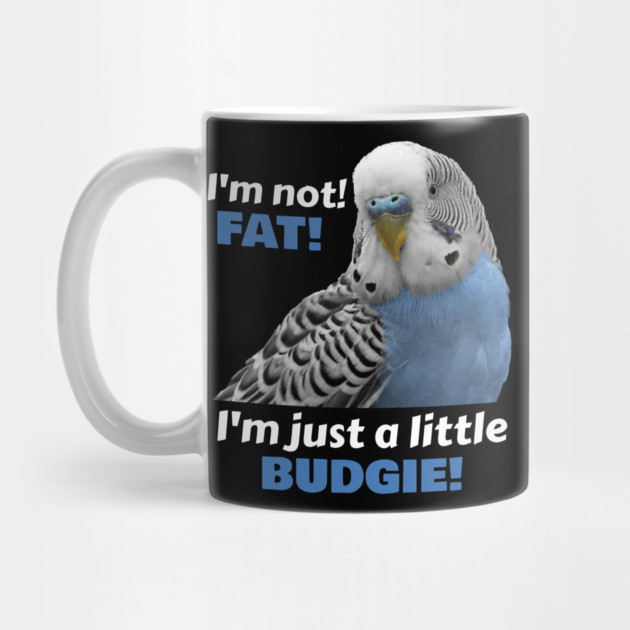 Fat Budgie Blue Parakeet Parrot by Einstein Parrot