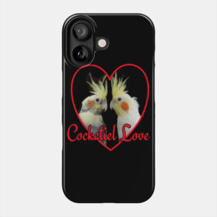 Cockatiel Love Heart Parrot Phone Case