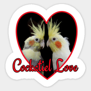 Cockatiel Love Heart Parrot Magnet