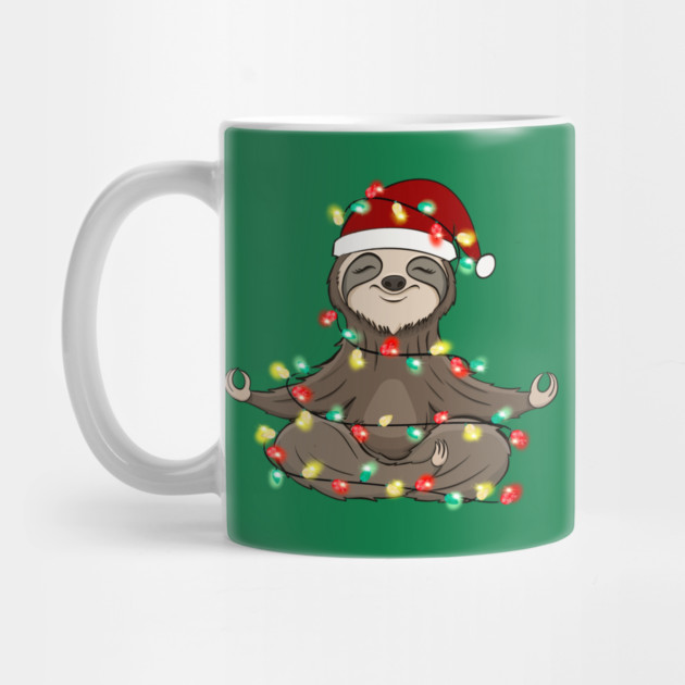 Lazy Sloth Santa Meditation Christmas Lights by The WYLD Tribe